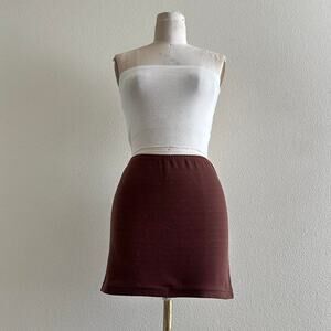 handmade metallic brown mini skirt